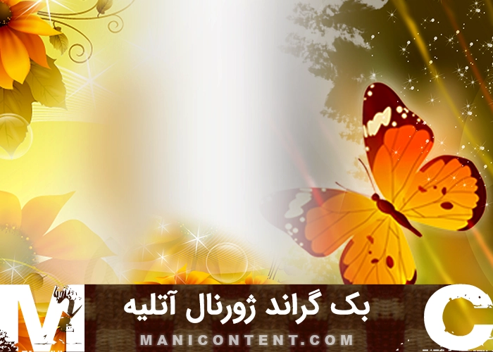 بک گراند تک برگ پروانه آتلیه عروس داماد Single page bridal studio license
